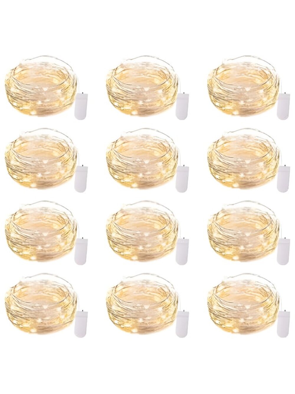 12 Pack 7ft Battery Operated LED Fairy Lights for Xmas Decoration